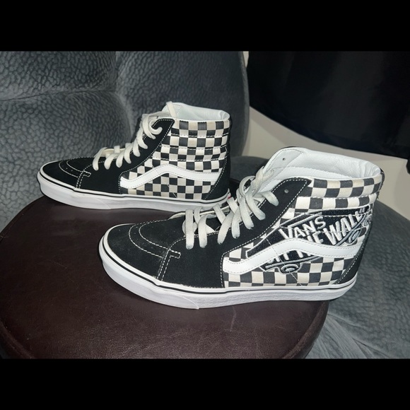 Vans Old Skool Checkerboard Skateboarding High Tops size 9.5 - Picture 6 of 14
